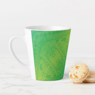Acceptance   Yellow Green Blue Shibori Pattern Latte Mug