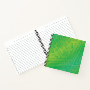 Acceptance   Yellow Green Blue Shibori Pattern Notebook