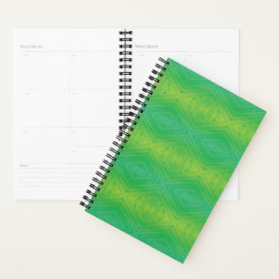 Acceptance   Yellow Green Blue Shibori Pattern Planner