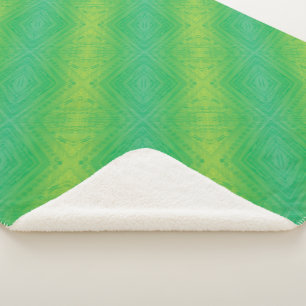 Acceptance   Yellow Green Blue Shibori Pattern Sherpa Blanket