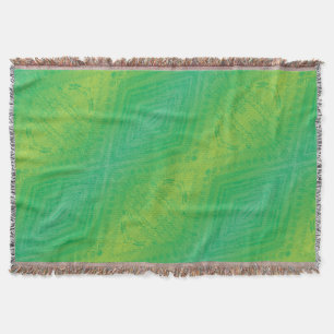 Acceptance   Yellow Green Blue Shibori Pattern Throw Blanket