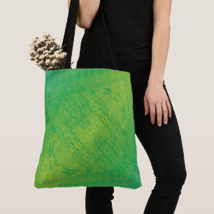 Acceptance Yellow Green Blue Shibori Pattern Tote Bag