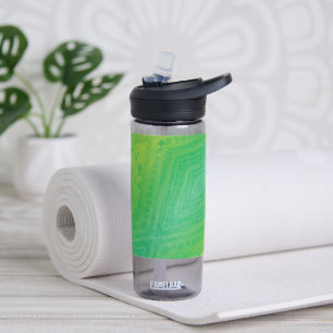 Acceptance Yellow Green Blue Shibori Pattern Water Bottle