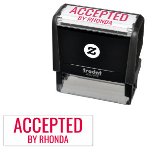Accepted by Name Self-inking Stamp