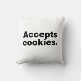 Accepts cookies cushion
