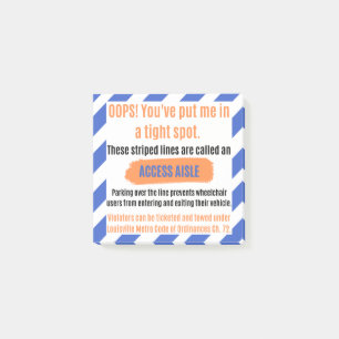 Access Aisle Sticker for Louisville, Kentucky Post-it Notes