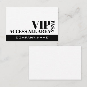 Access All Areas Design, VIP Cards