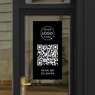 Access Control Door Lock   QR Code Black Logo 