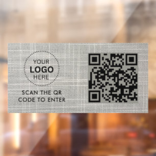 Access Control QR Code Business Logo Entry