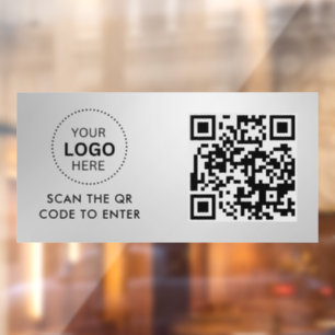 Access Control QR Code Business Logo Entry