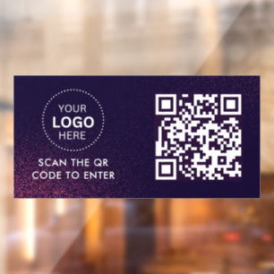Access Control QR Code Business Logo Entry
