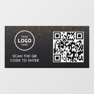 Access Control   QR Code Business Logo Entry Blue 