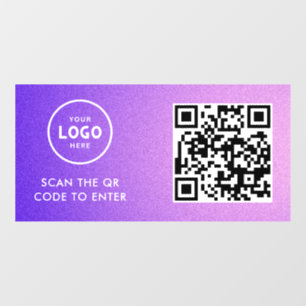 Access Control   QR Code Business Logo Entry Blue 