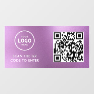 Access Control   QR Code Business Logo Entry Blue 