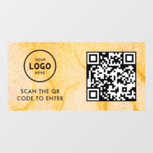 Access Control   QR Code Business Logo Entry Blue 