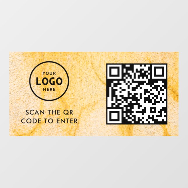 Access Control | QR Code Business Logo Entry Blue  (Sheet)