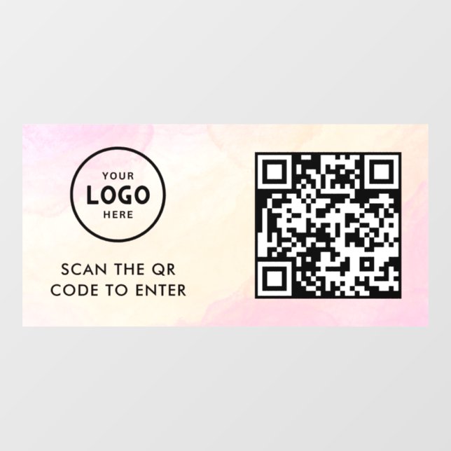 Access Control | QR Code Business Logo Entry Blue  (Sheet)