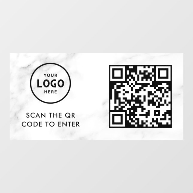 Access Control | QR Code Business Logo Entry Blue  (Sheet)
