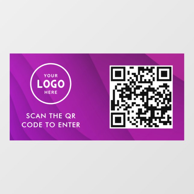 Access Control | QR Code Business Logo Entry Blue  (Sheet)
