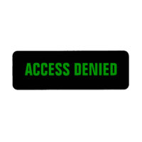 ACCESS DENIED label