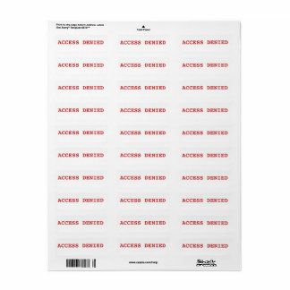 access denied return address label