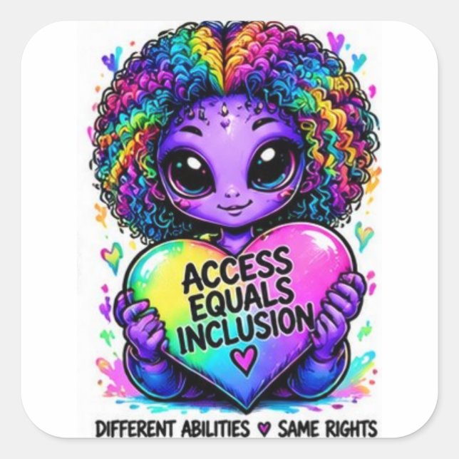 Access Equals Inclusion Alien Sticker (Front)