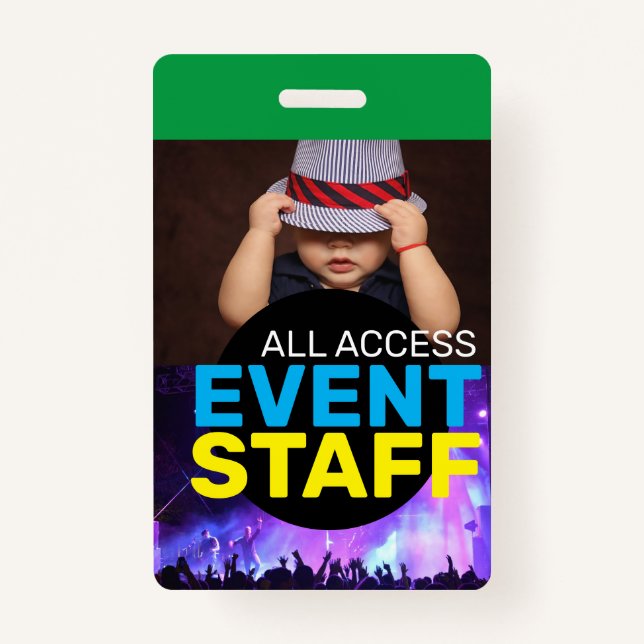 Access event staff ID badge (Front)