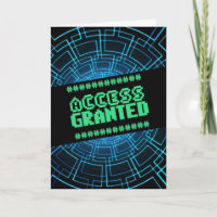 ACCESS GRANTED BIRTHDAY COMPUTER CARD