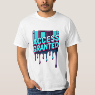 Access Granted Retro Hacker Floppy Disk Graphic T-Shirt