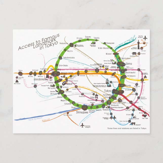 Access to Famous Landmark in Tokyo rev2 Postcard (Front)