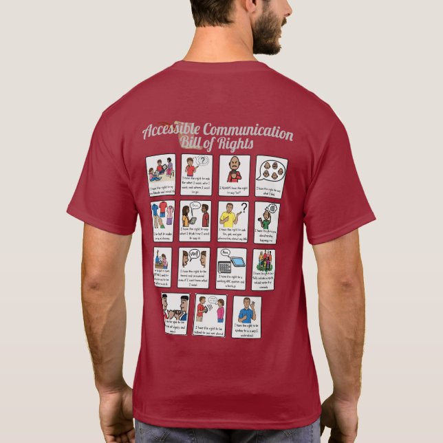 Accessible Communication Bill of Rights T-Shirt (Back)