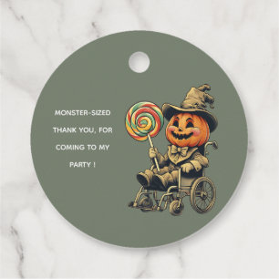 Accessible Jack o lantern Halloween Favour Tags