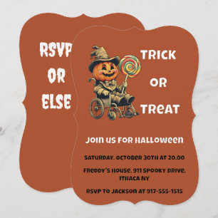 Accessible Jack o lantern Halloween Party Invitation