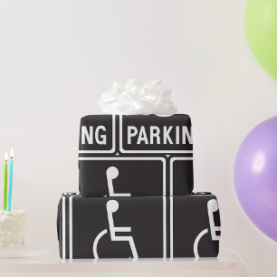 Accessible Parking Sign Wheelchair Symbol Wrapping Paper