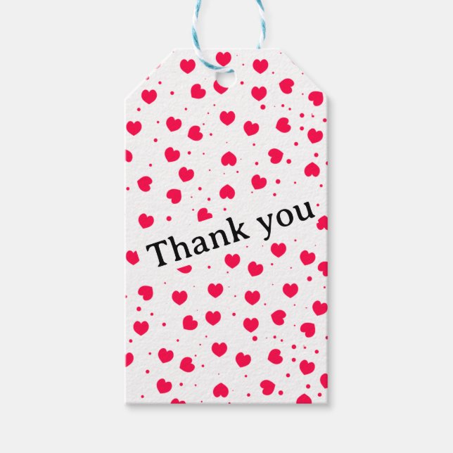 Accessing Affection: Heartfelt Thank You Tags (Front)
