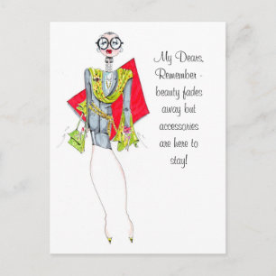 Accessories are here to stay postcard -