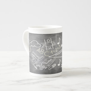 Accessories for enrolment in chalkboard style bone china mug