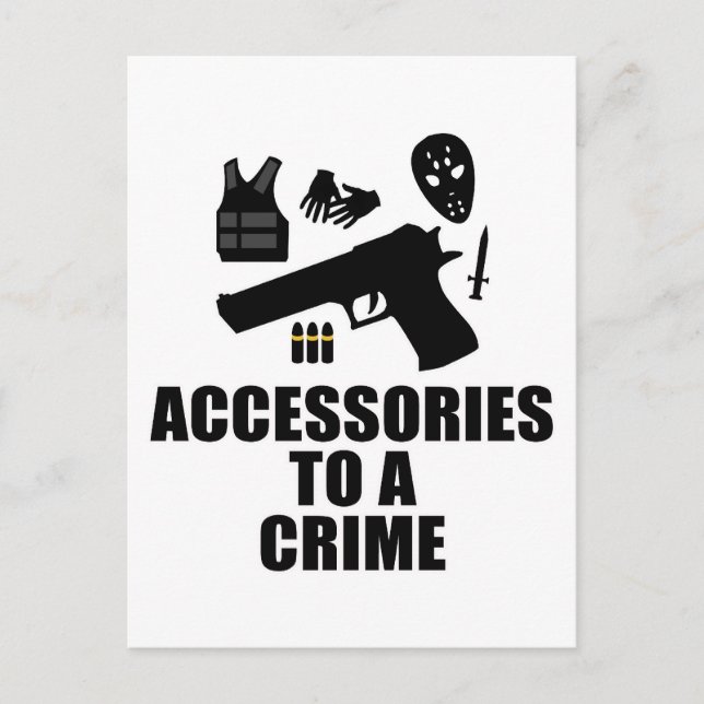 Accessories to a Crime Postcard (Front)