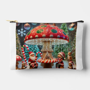 Accessory Pouch: Christmas Mushroom Design Pouch
