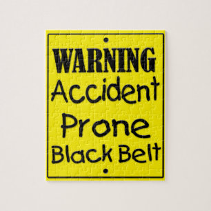 Accident Prone Black Belt Jigsaw Puzzle