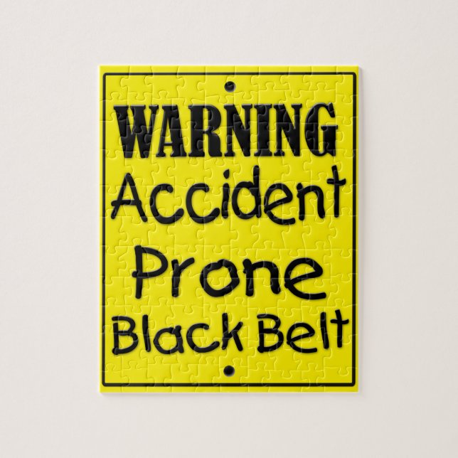 Accident Prone Black Belt Jigsaw Puzzle (Vertical)