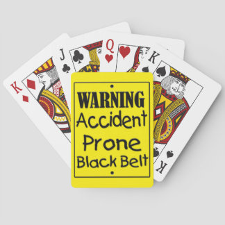 Accident Prone Black Belt Playing Cards