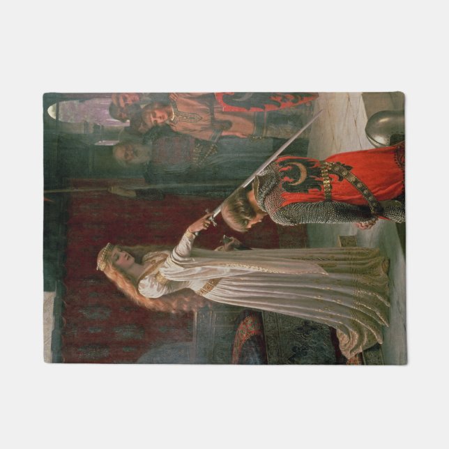 Accolade (by Edmond Blair Leighton) Doormat (Front)