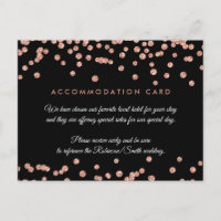 Accommodation Rose Gold Glitter Confetti Black
