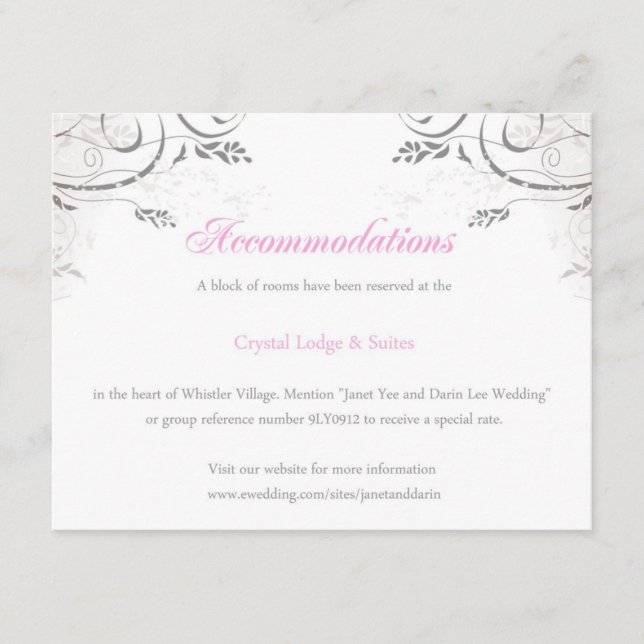 Accommodations for Janet Enclosure Card (Front)