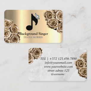 Accompanist Band Director Background Singer Business Card