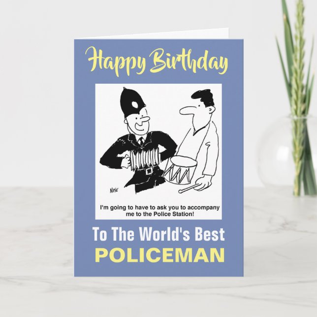 Accompany to Police Station  - Happy Birthday Card (Front)