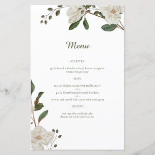 Accord of pastel colours Wedding Menu