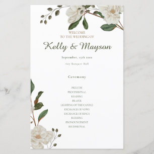 Accord of pastel colours Wedding programs