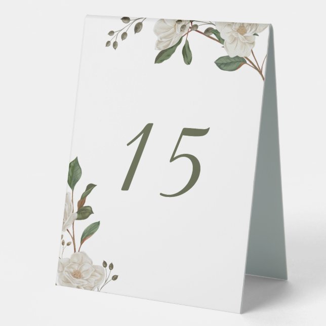 Accord of pastel Table Numbers Table Tent Sign (Front)